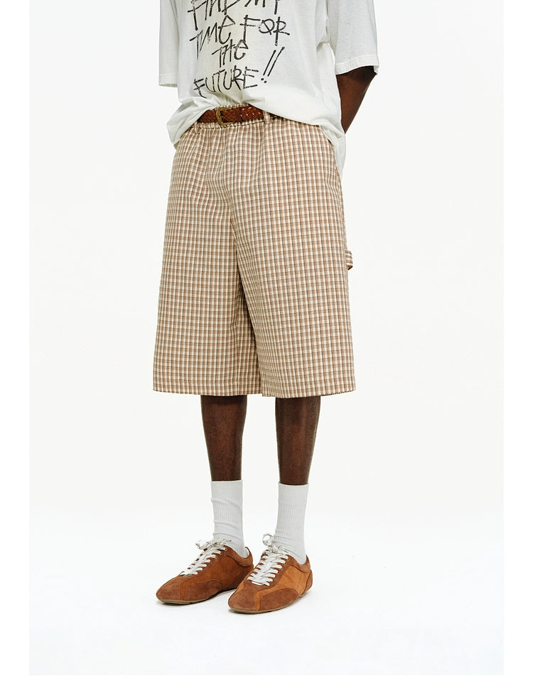 ATRY Retro Plaid Silhouette Pants