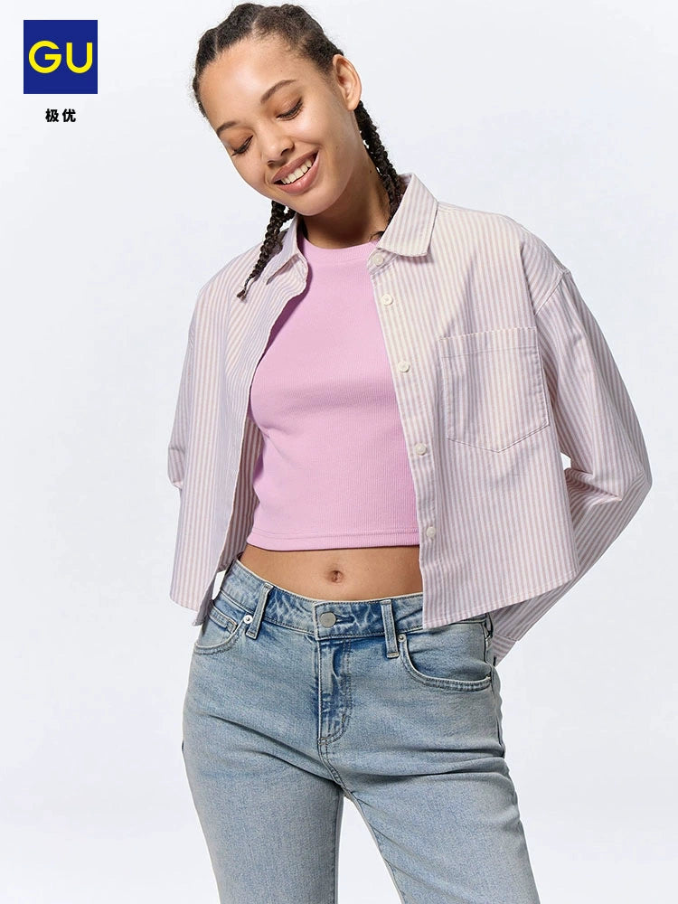 GU Simple Striped Short Shirt