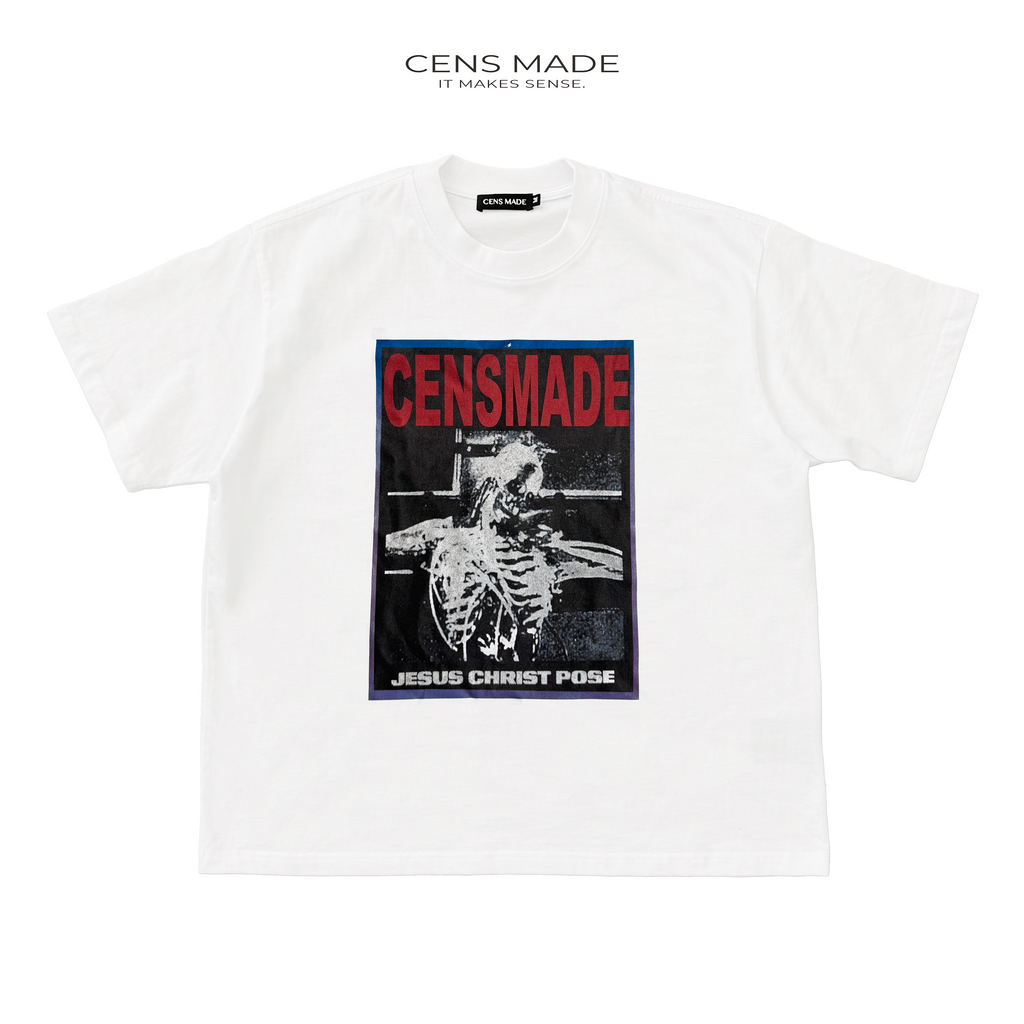 CENSMADE Retro Skull Print Versatile Tee