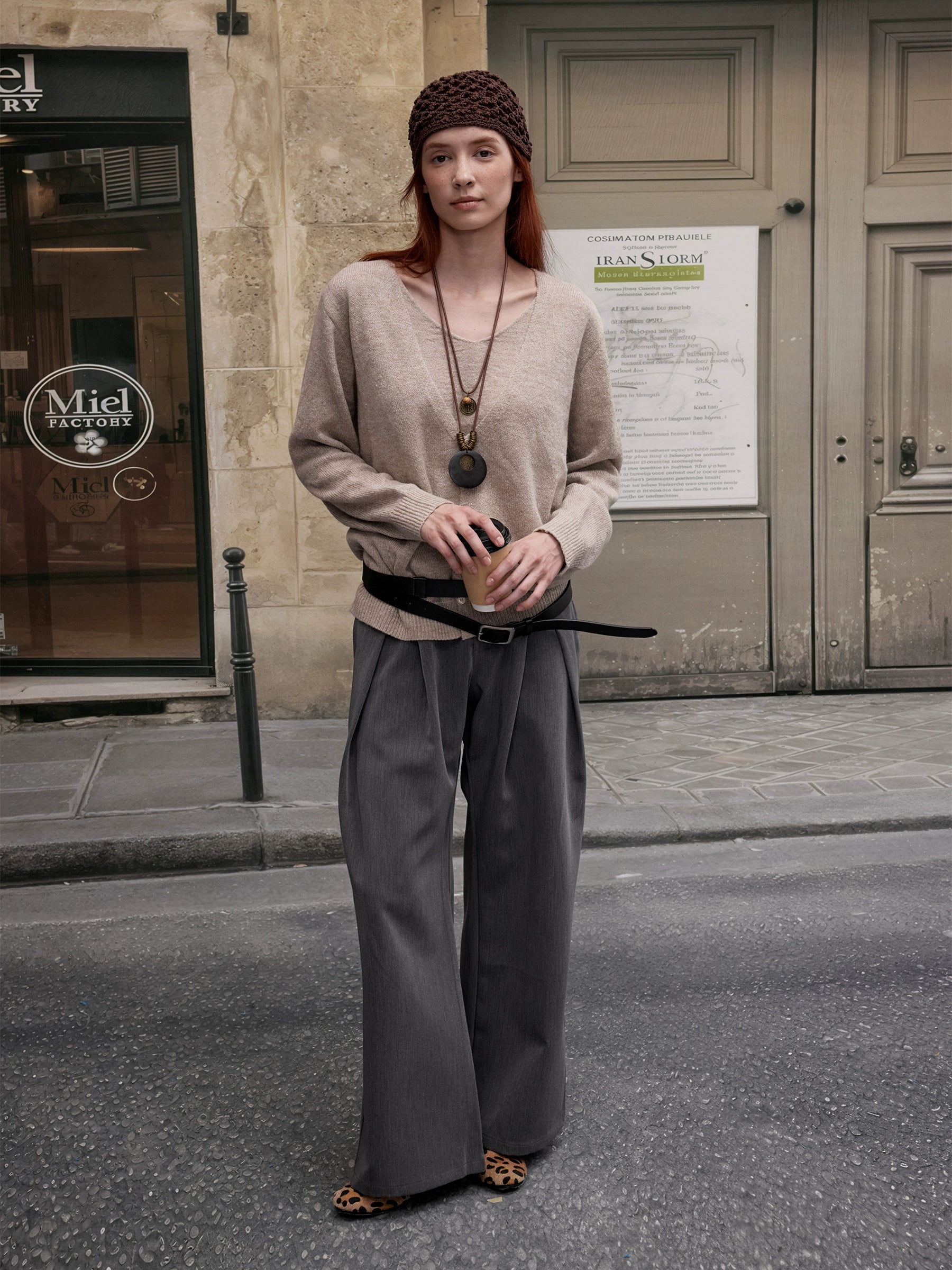 MADWITCH Vintage Premium Fake Two-piece Knitwear