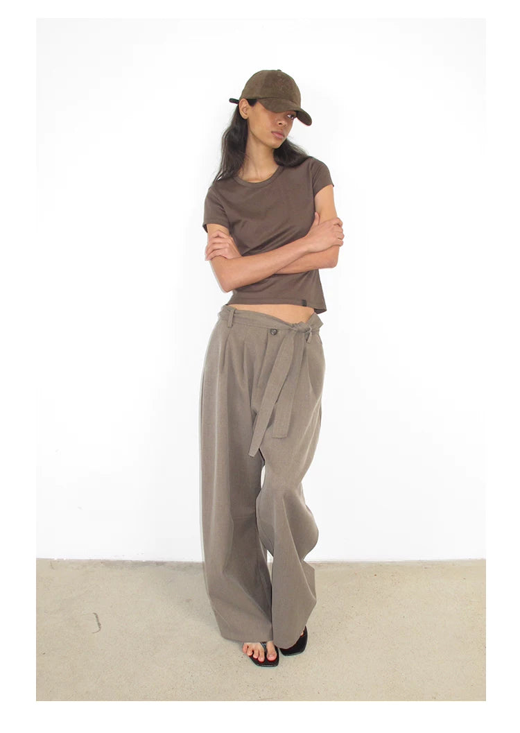 NOT UGLY Pleated Low-rise Slacks