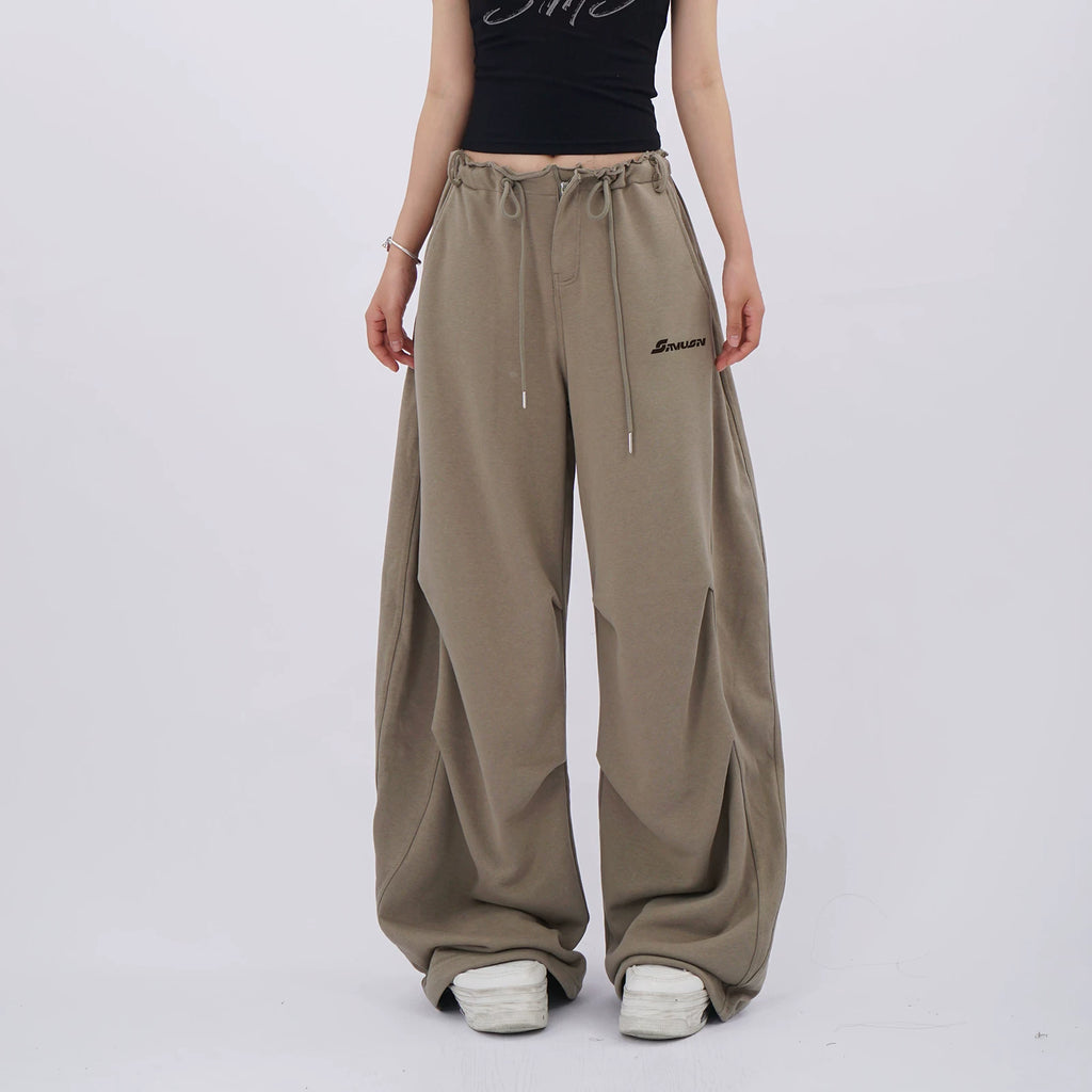 SAMUSAN Pleated Waist Tooling Sweatpants