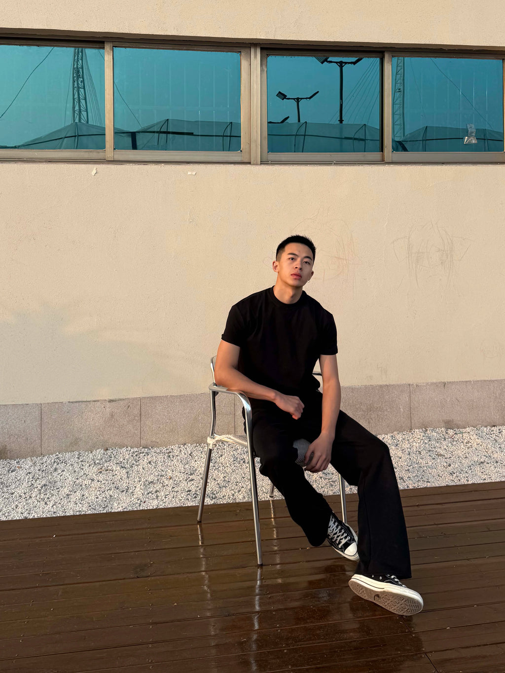 GTAL Embroidery Moisture-absorbing Quick-drying Round Neck Tee