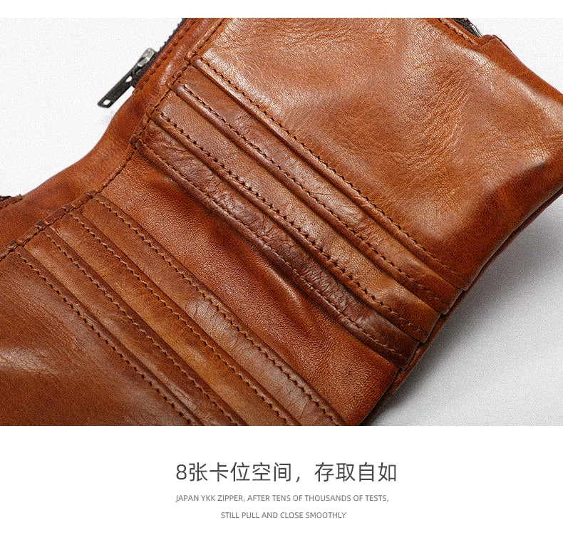 HALF WORK tanned leather wallet