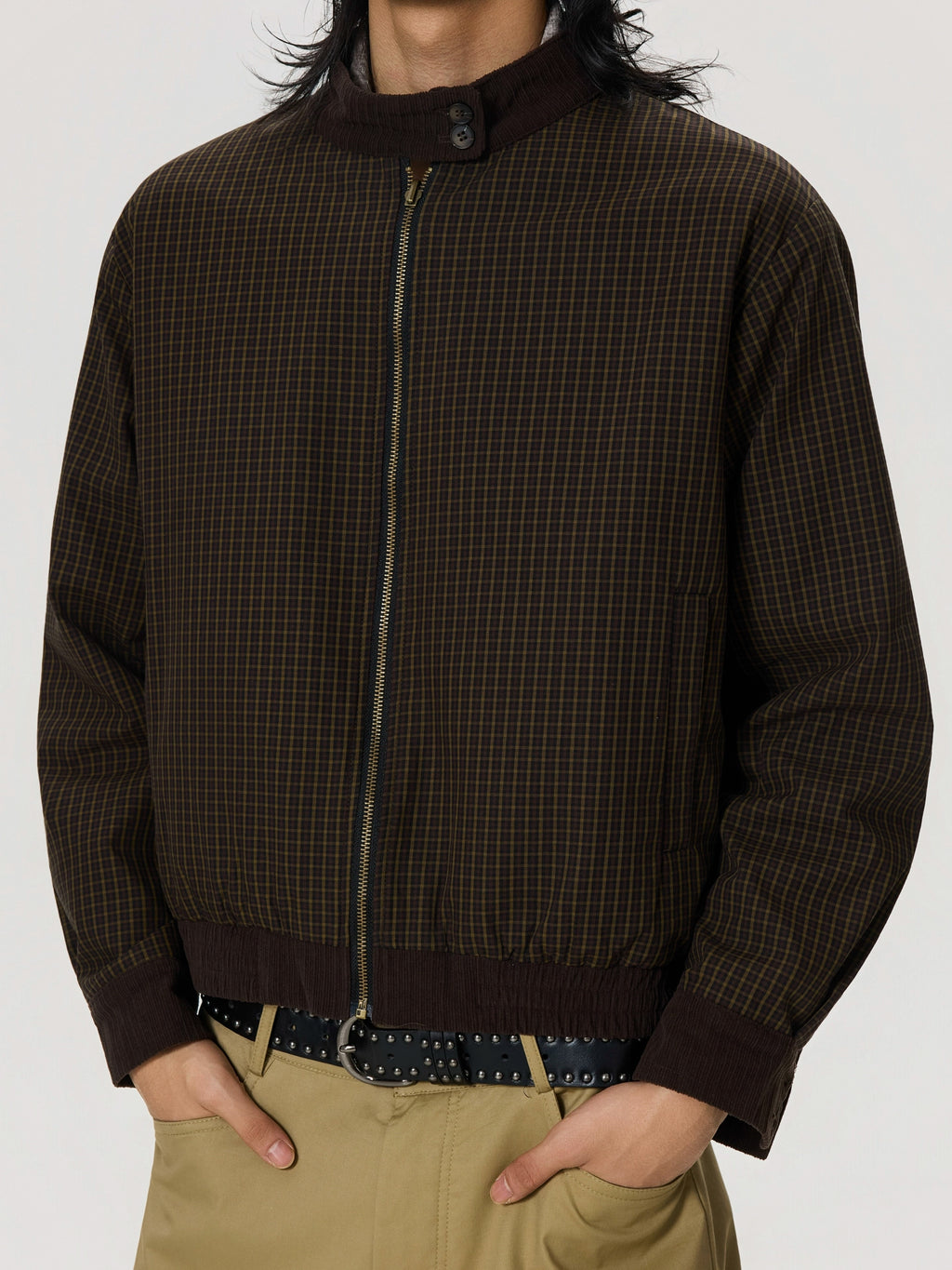 BTSG Corduroy Double Layer Short Wide Jacket