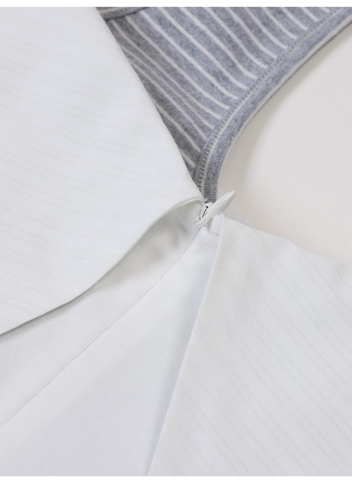 Ablueberry Striped Fake Neck Tee