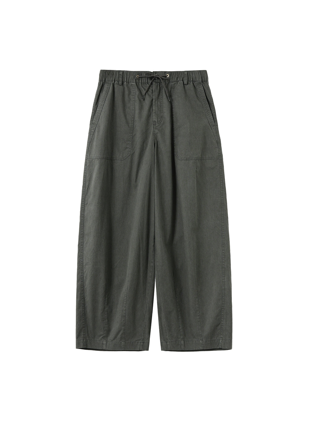 BUTTBILL enzyme washed silhouette commuter deck Japanese straight loose Pants