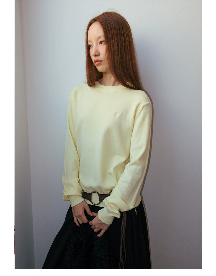 FUNKYFUN Bottomed Long-sleeved Knitted Pullover