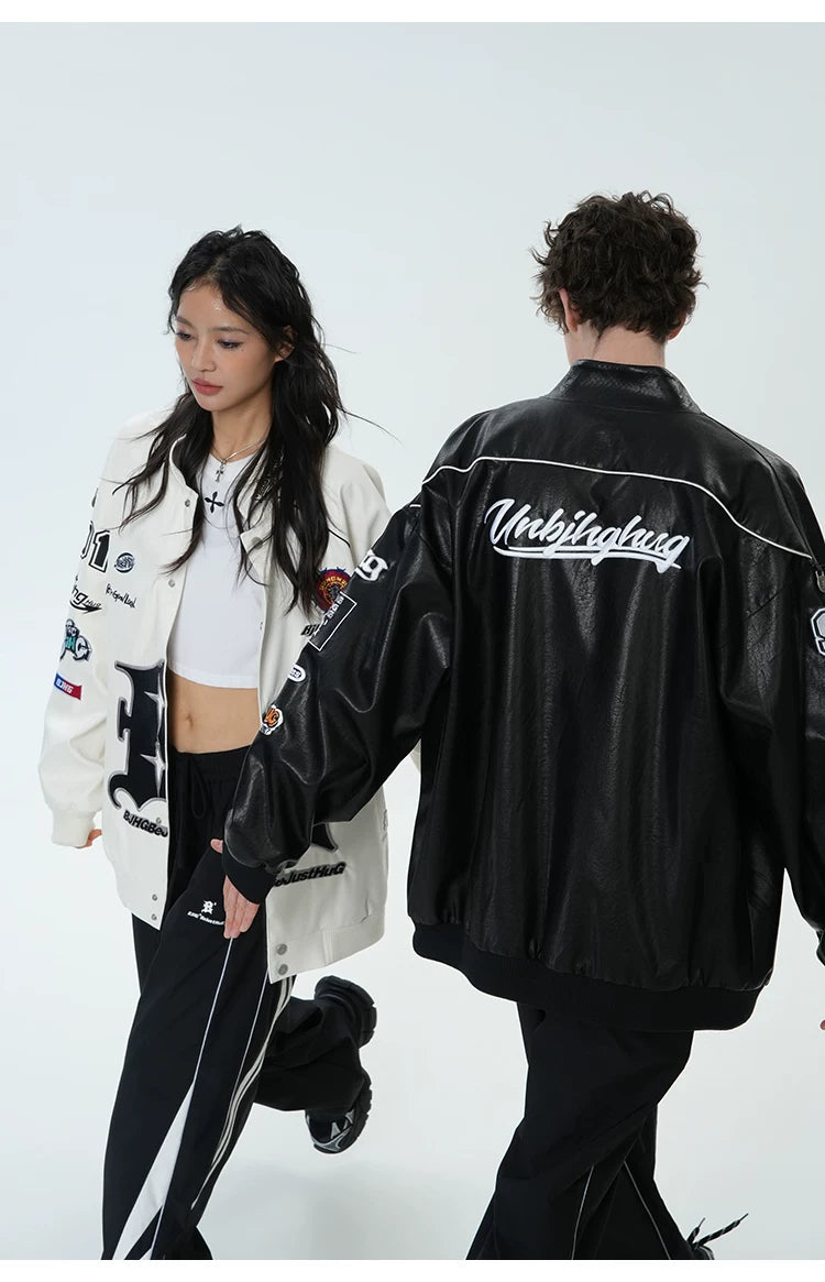 BJHG Premium Sense PU Leather Clothing Jacket