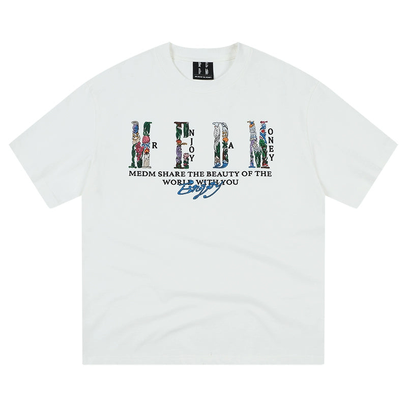 MEDM Small Element Stacking Embroidery LOGO Tee