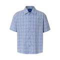 YADcrew Hot Diamond Plaid Light Luxury Short Sleeve Shirt