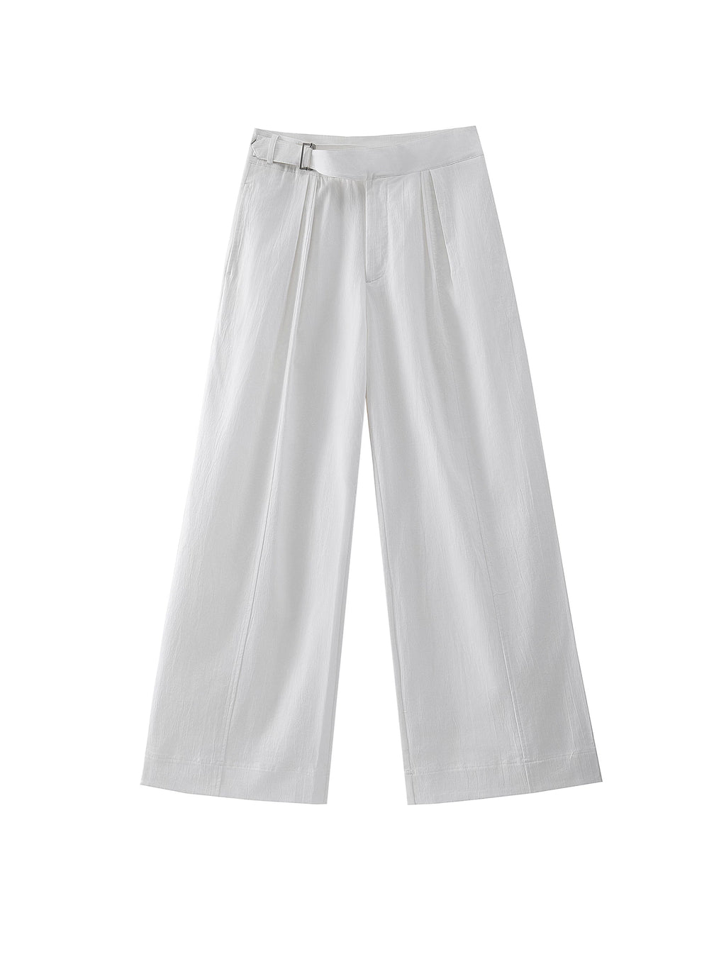 COLN Belt Straight Loose Casual Pants
