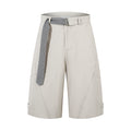 BLACKLISTS Niche Deconstructed Plaid Belt Tooling Shorts