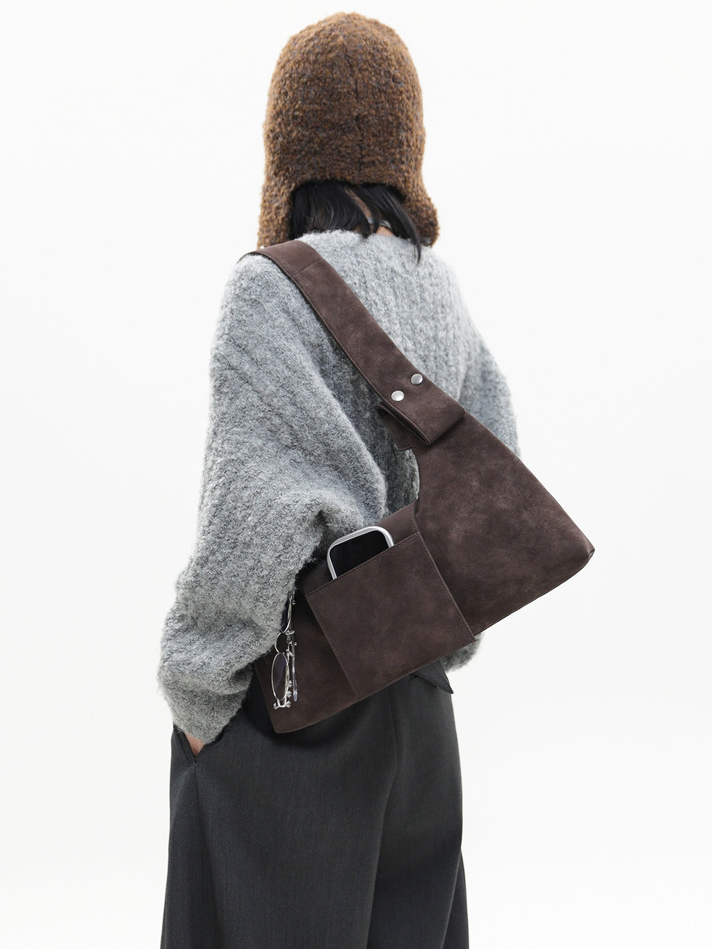 JANDRESS Rivet Shoulder Armpit Messenger Bag