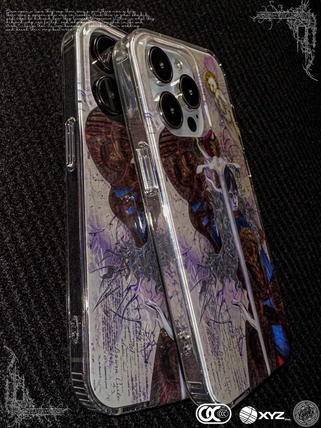 Violet "SWORD" IMD double-layer printing splicing iPhone Case