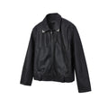 MADEEXTREME Spring Men's Oil Wax UV Crack Texture Retro PU Leather Short Jacket