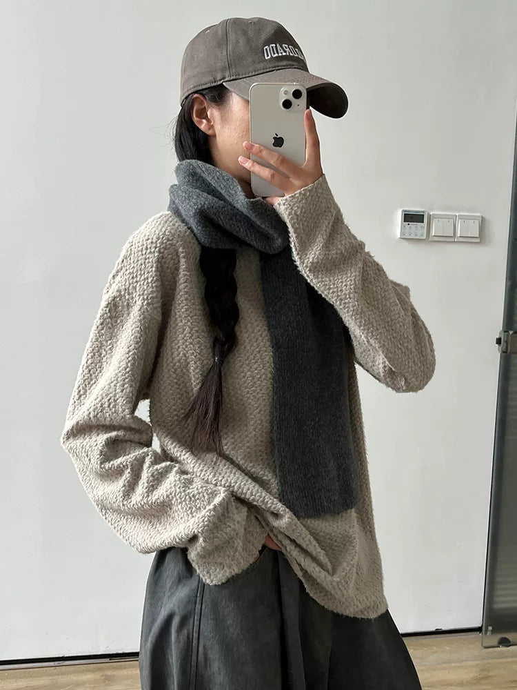 FOYEEN Autumn Plush Multi-Color Cleanfit Casual Long Sleeve