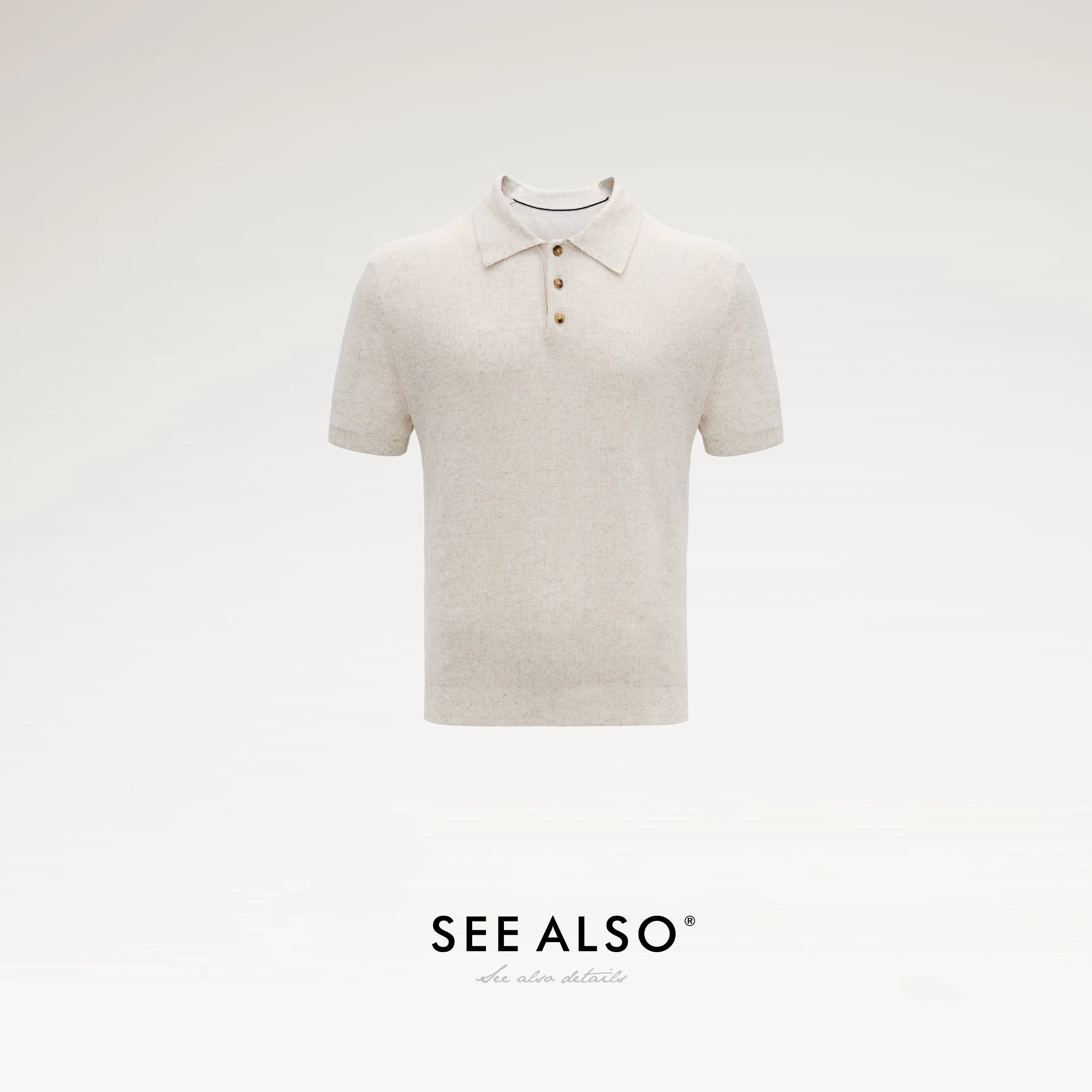SEE ALSO Loose Cotton and Linen Knitted Polo Shirt