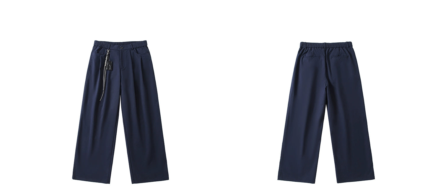 LR MADE Tencel Straight Casual Trousers
