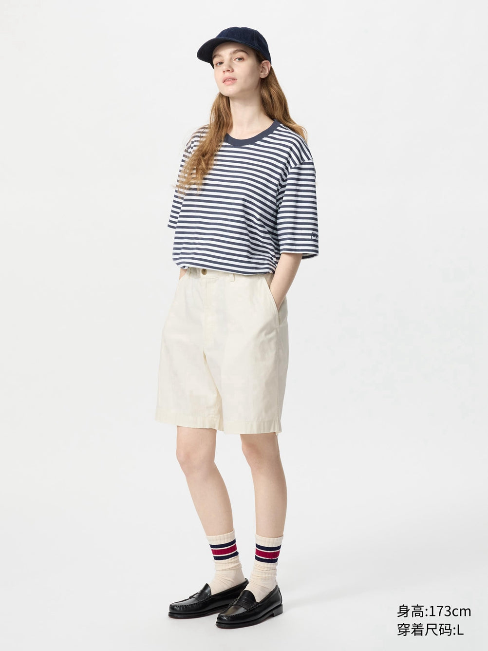 Uniqlo x JW Men's Women's Striped T-Shirt Short Sleeve T-Shirt Casual Fashion Versatile 25 New 476228