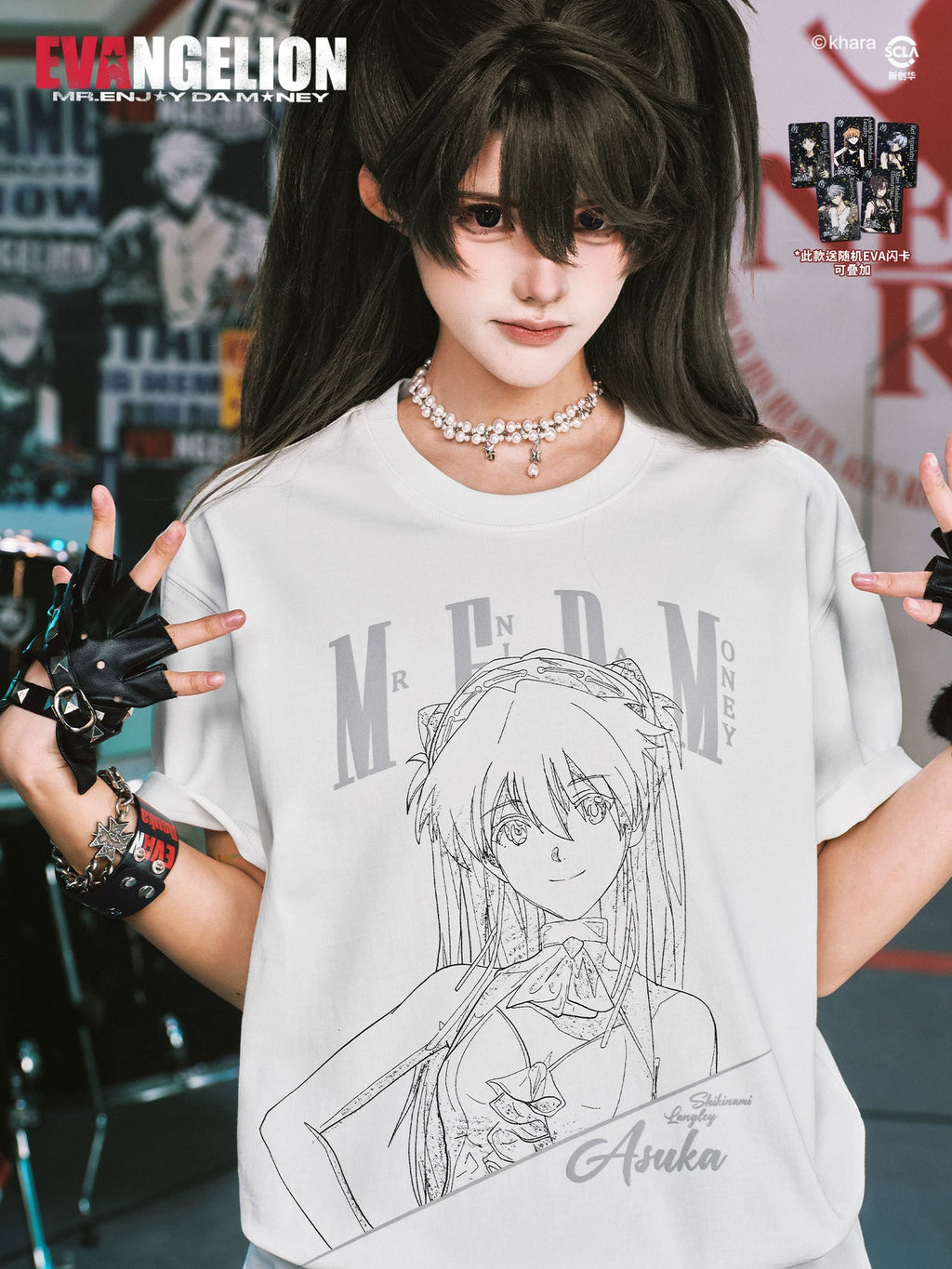 MEDM Character Bust Sketch Style Casual Versatile Tee