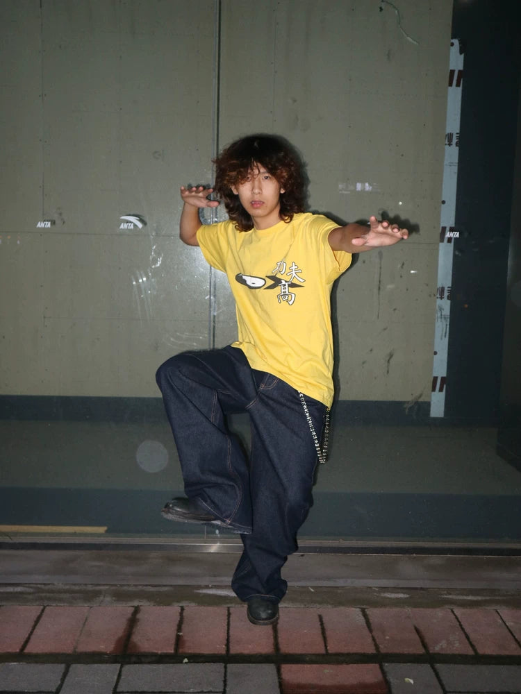 OXXO Retro Tai Chi Printing Casual Tee