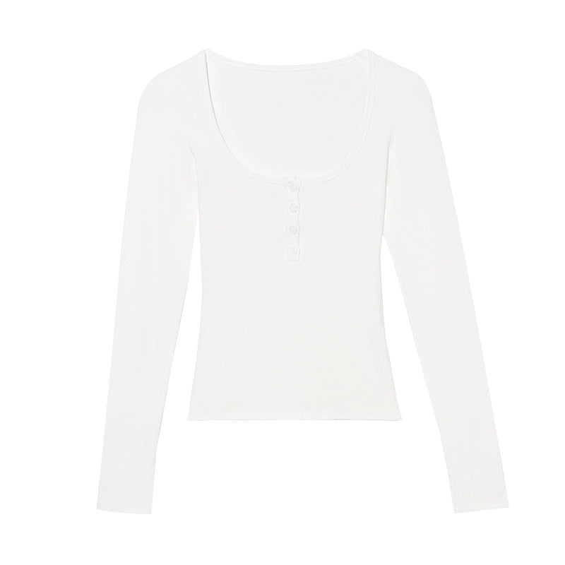 Audwyn Square Neck  Knitted Long Sleeve
