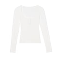 Audwyn Square Neck  Knitted Long Sleeve