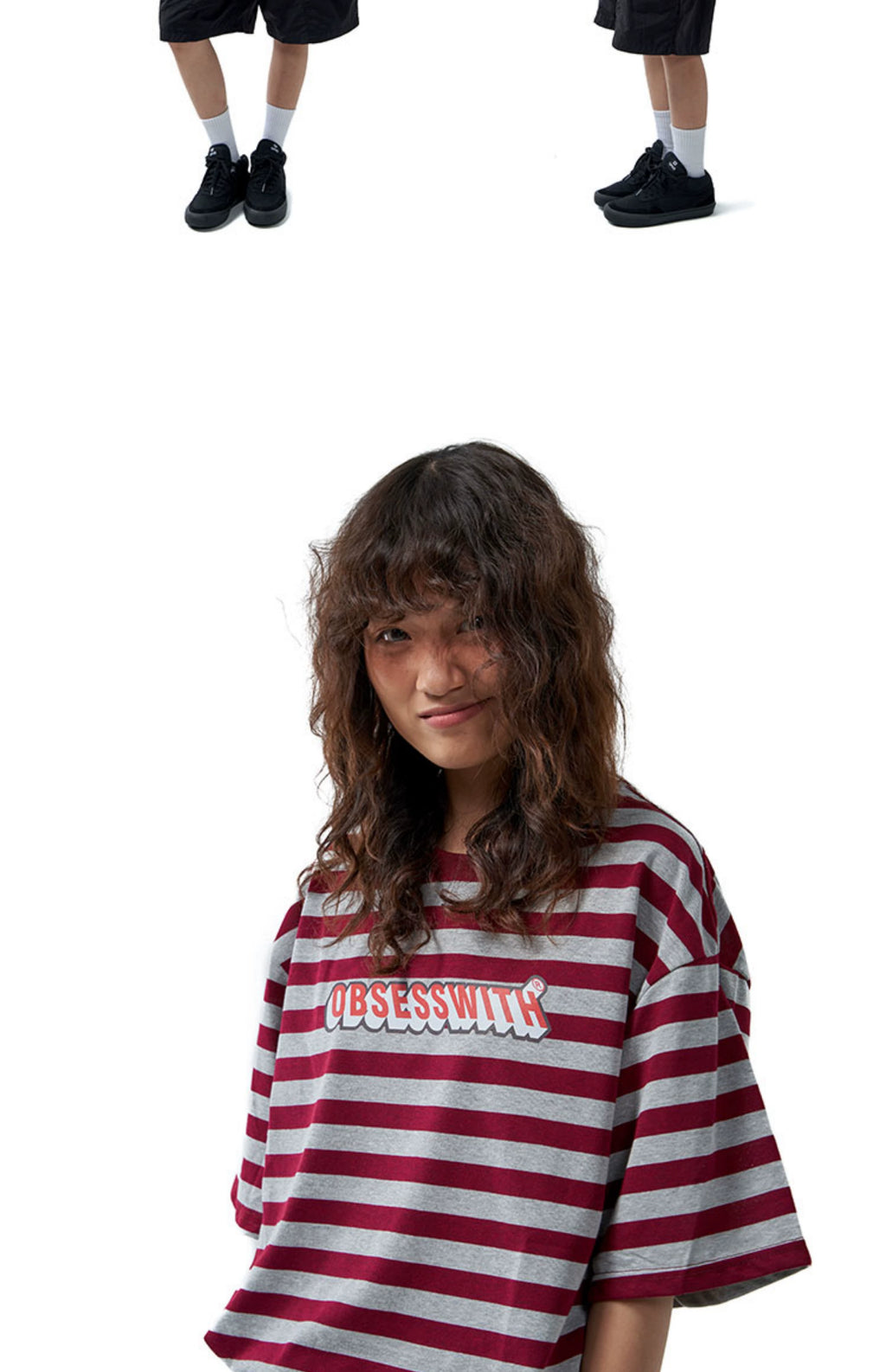 OBSESSWITH Striped Short Sleeve Tee