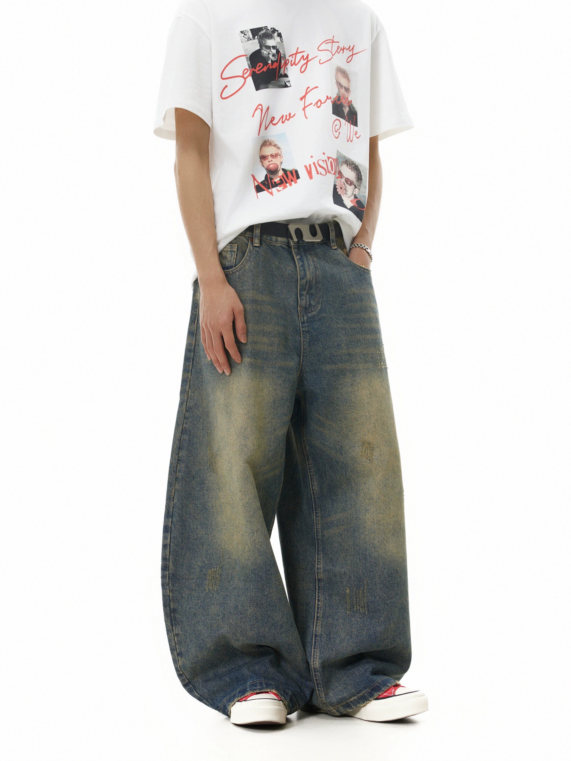 BTSG Retro Washed Yellow Mud Vertical Scimitar Jeans