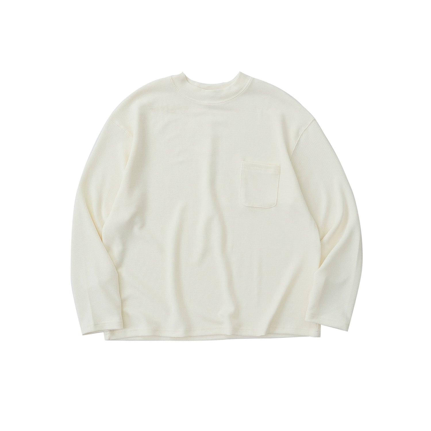 LIVINGTOWN Casual Versatile Loose Waffle Bottom Long Sleeve