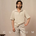 CULTUM Soft and Light Three-dimensional Striped Breathable Knitted Tee
