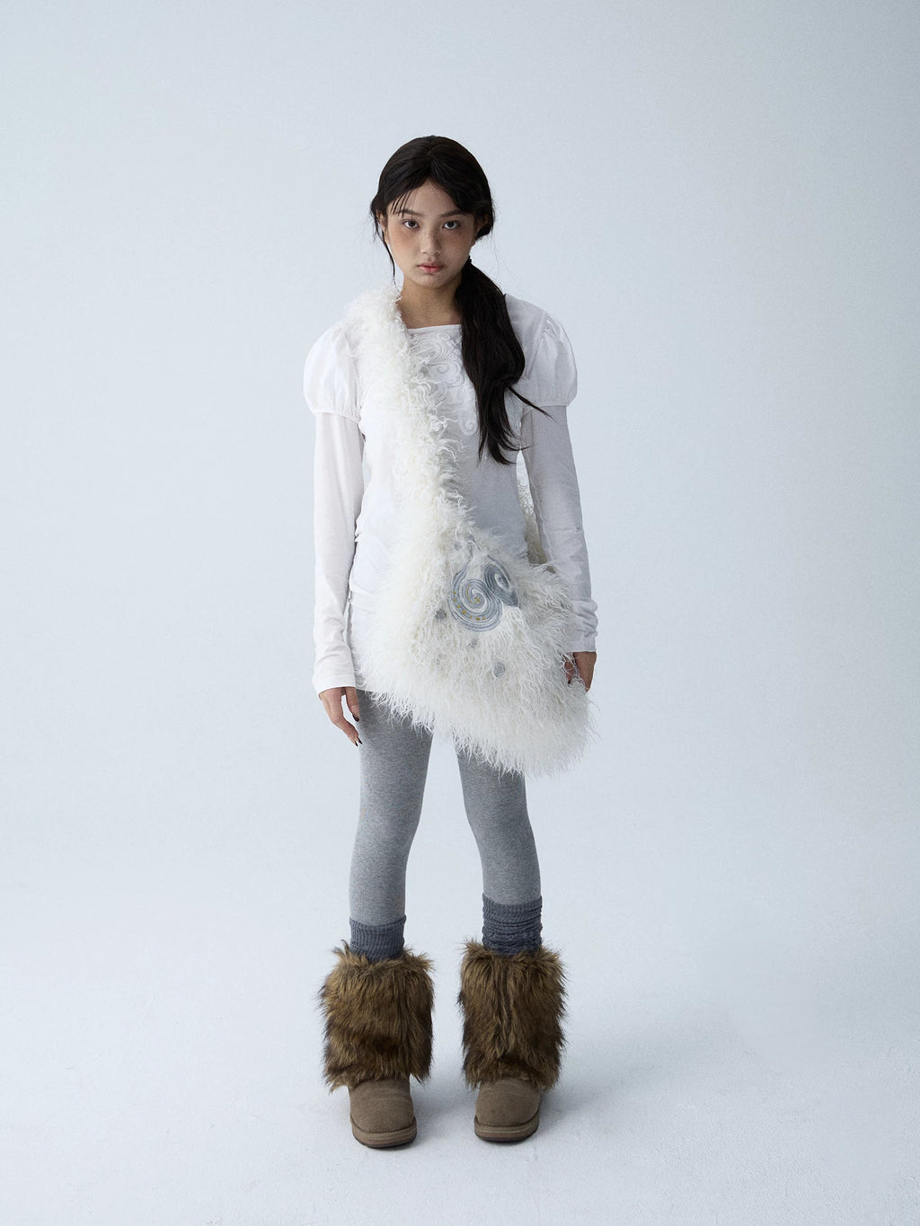 In Two Twos Fluffy Large Capacity Crossbody Shoulder Bag