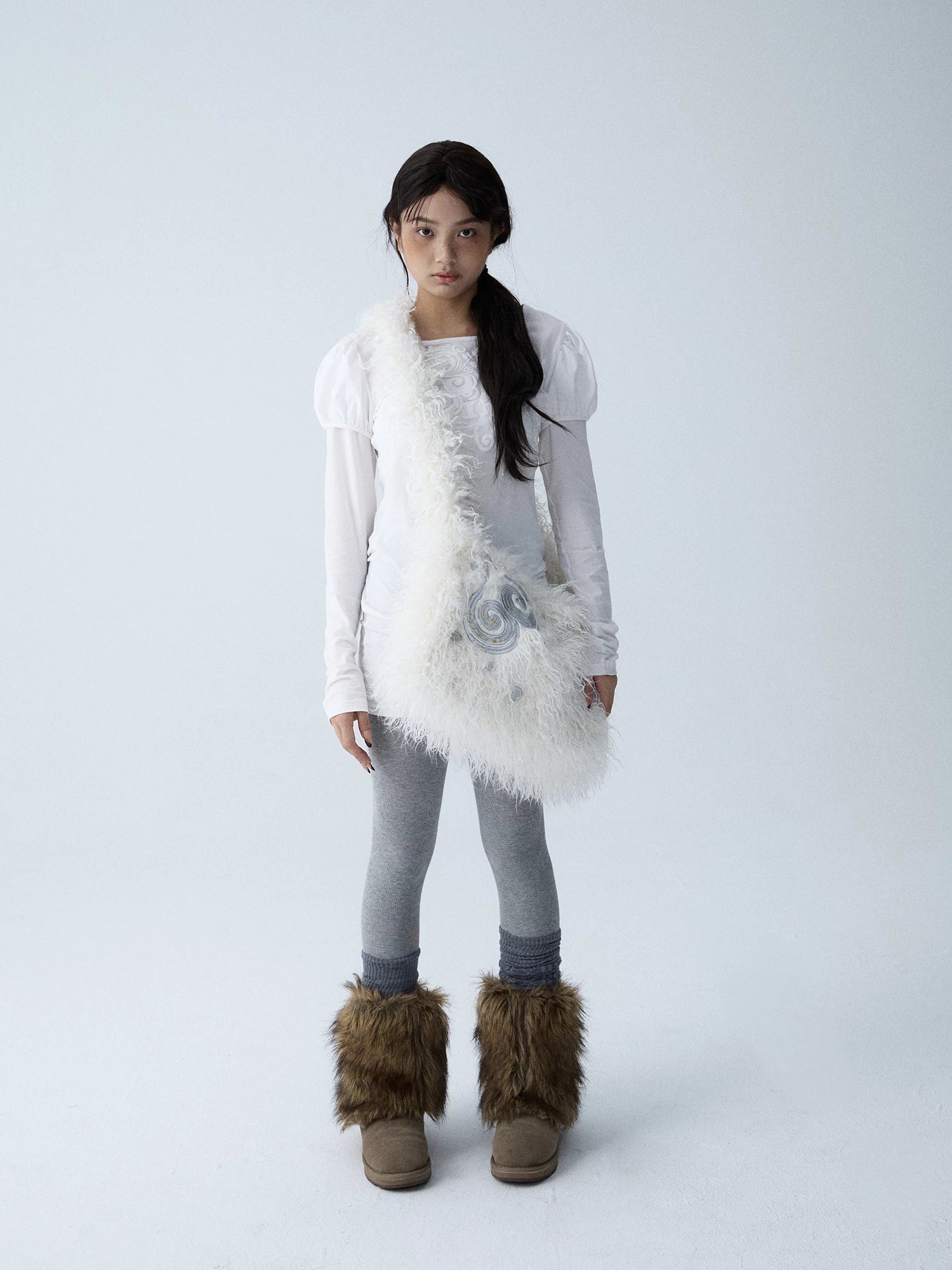 In Two Twos Fluffy Large Capacity Crossbody Shoulder Bag