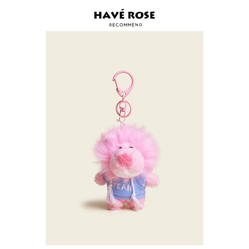 HAVEROSE Creative Plush Lion Doll Bag Pendant