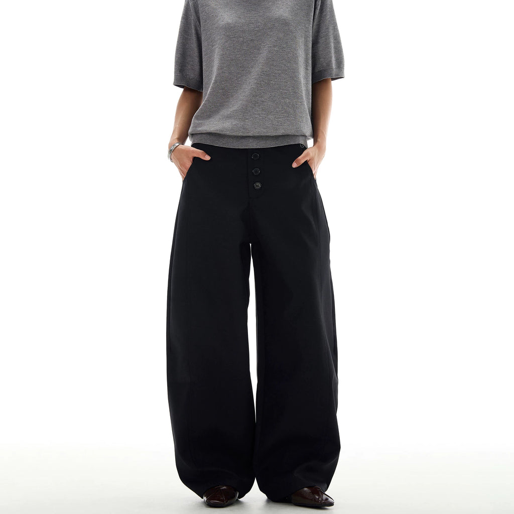 TRUQUEST Wide-leg Premium Casual Trousers