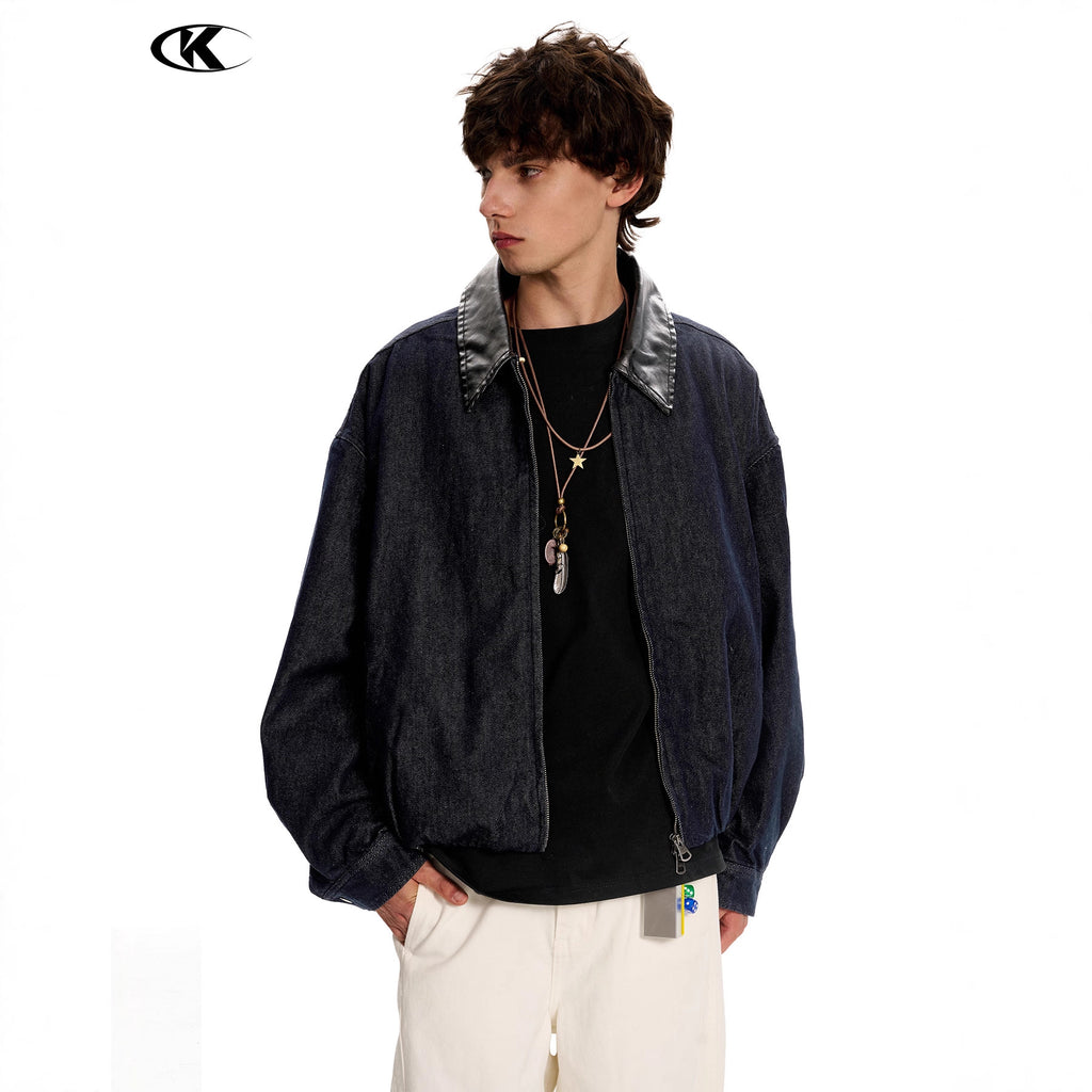 11KN Lapel Leather Casual Minimalist Jacket