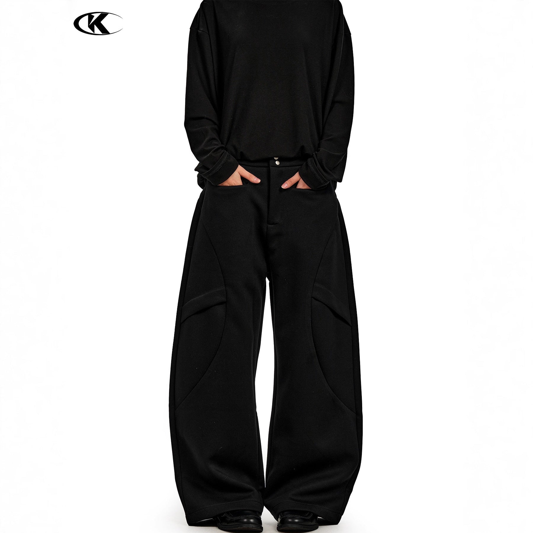 11KN retro wide-leg casual pants