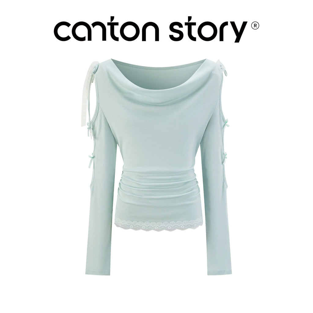 Cantonstory High Waist Thin Mesh A Word Skirt