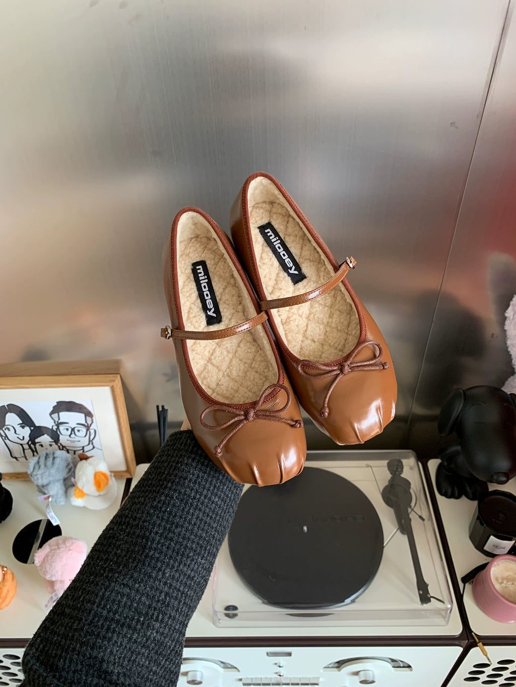 Milooey Small Fragrant Breeze Plush Inner Heightened Mary Jane Single Shoe