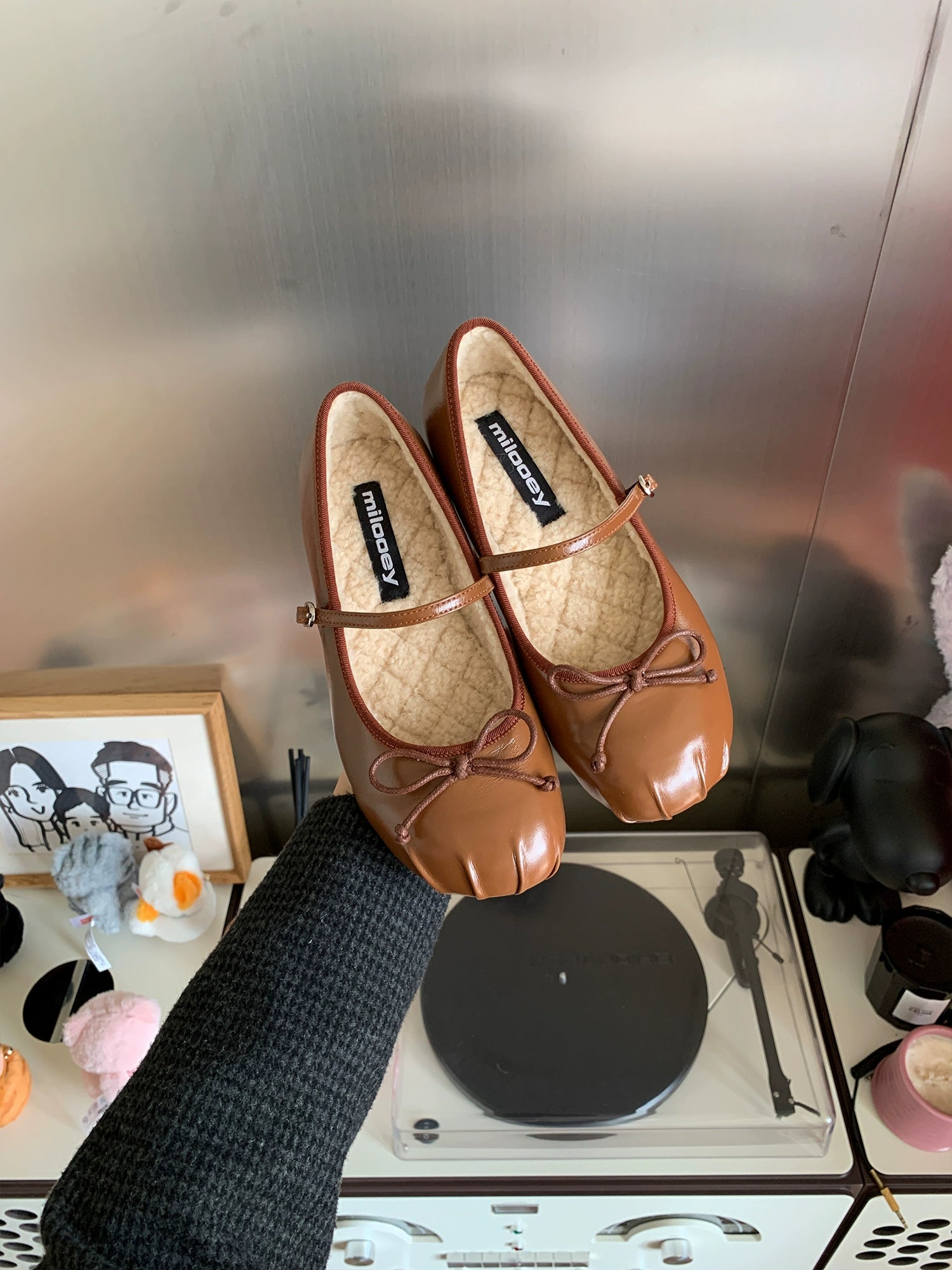 Milooey Small Fragrant Breeze Plush Inner Heightened Mary Jane Single Shoe