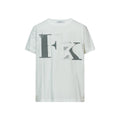 FUNKYFUN FK Letter Embroidery Print Front Shoulder Tee