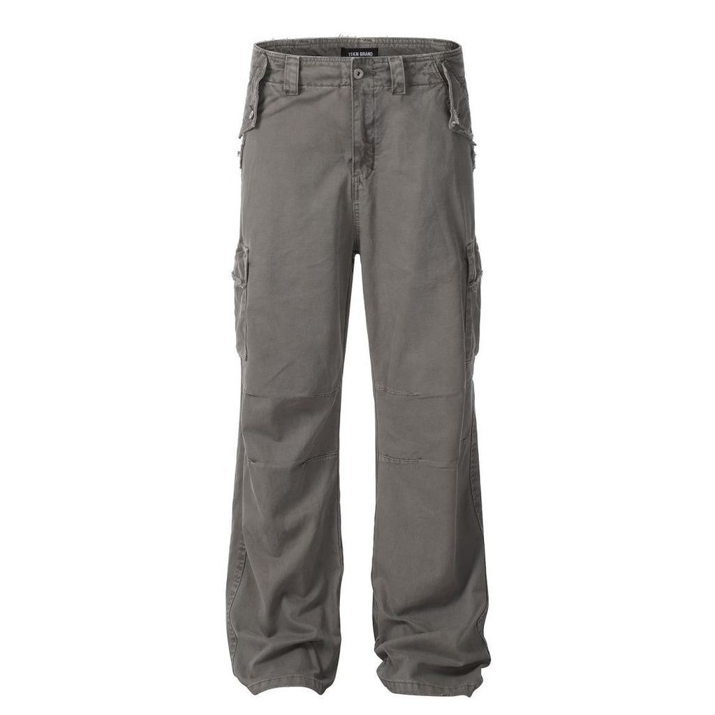 11KN Retro Old and Thin Straight Casual Pants