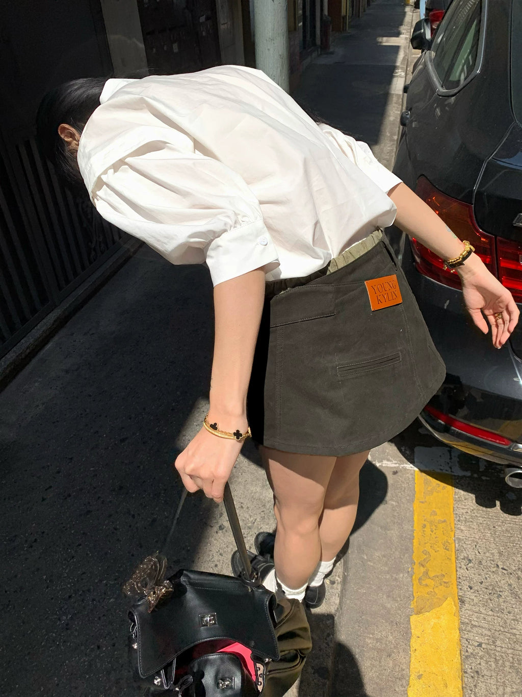 YOUNG KYLIN Stylish Stacked Shorts Skirt