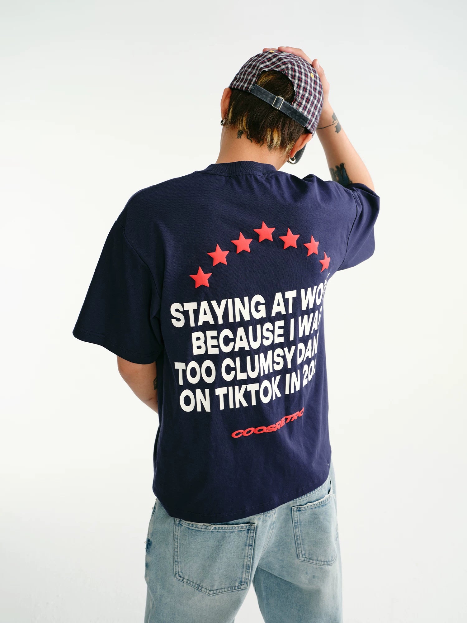 CoosRetro Quick Drying Cooling Loose Letter Printed Tee