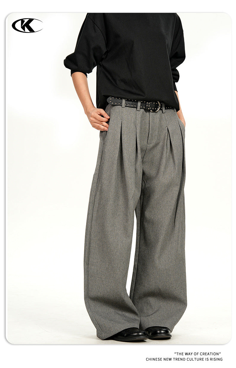 11KN Double Pleated Loose Versatile Casual Pants