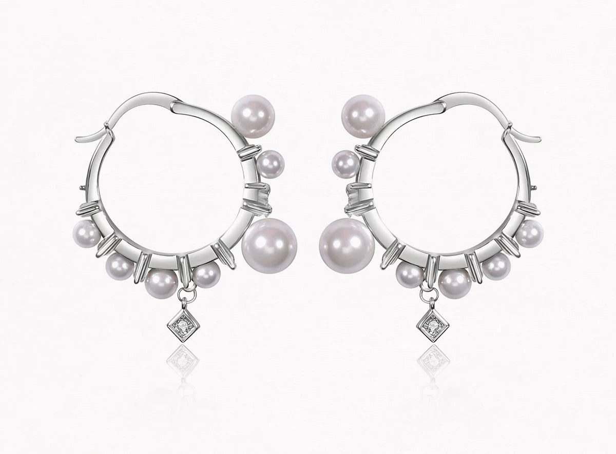 PP High-end Light Luxury Irregular Pearl Earrings