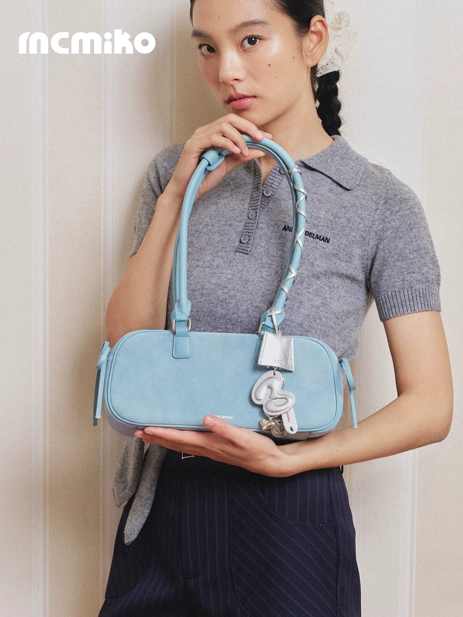 Mcmiko Suede Underarm Shoulder Bag