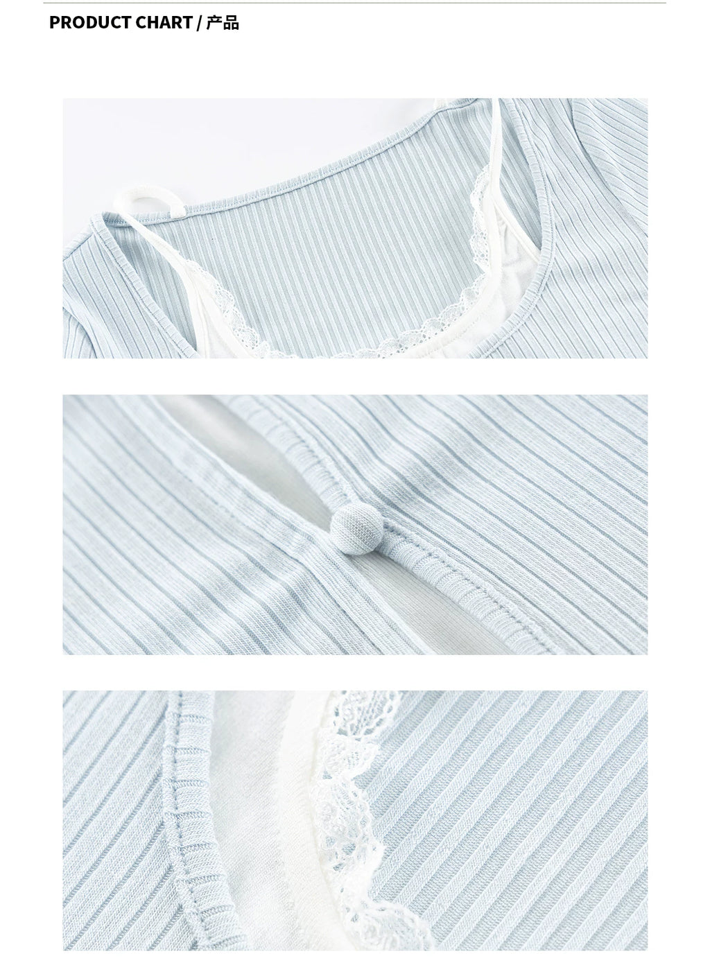 Ariseism Vintage Fake Two Piece Splicing Lace Long Sleeve