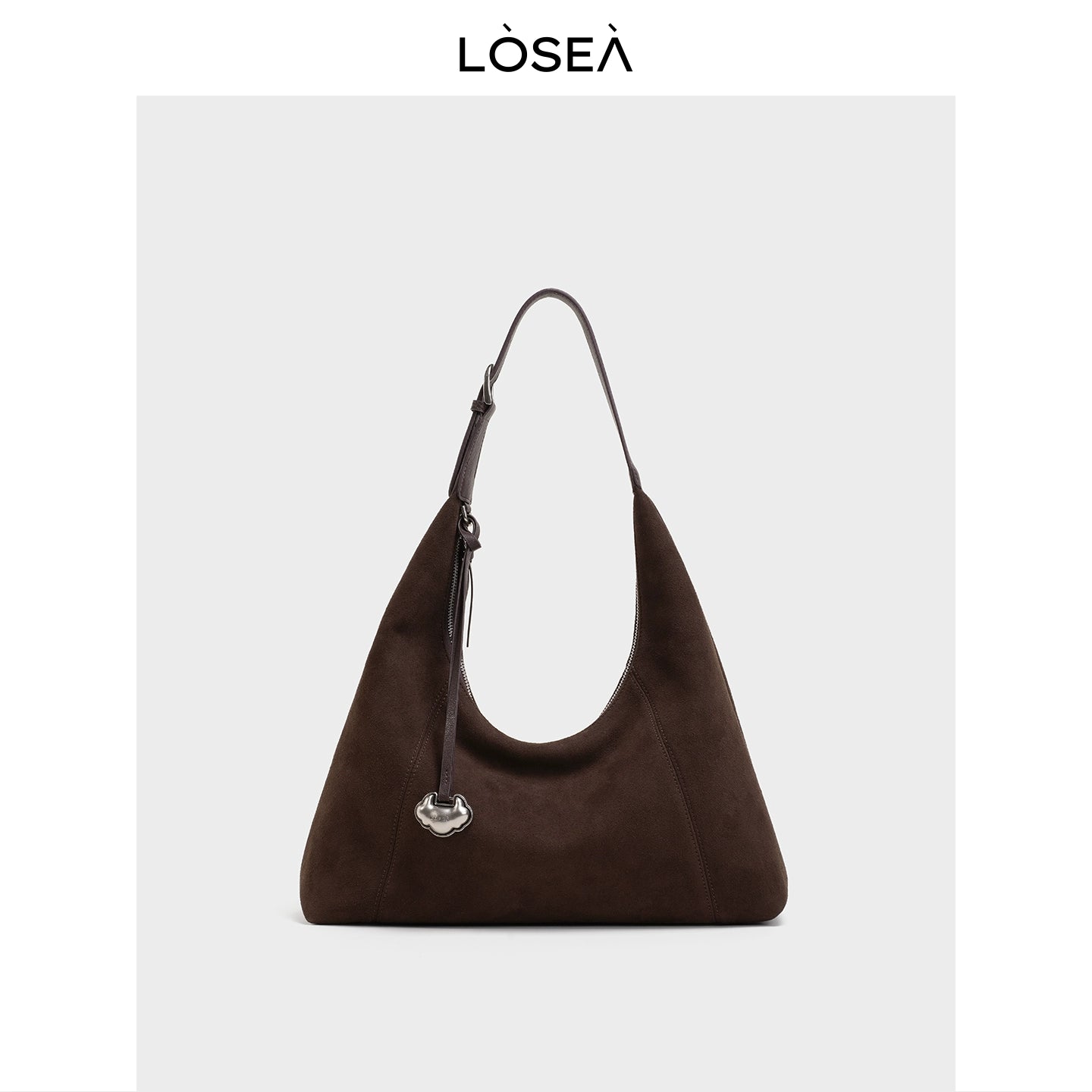 LOSEA New Chinese Cowhide Fleece Ruyi Underarm Bag